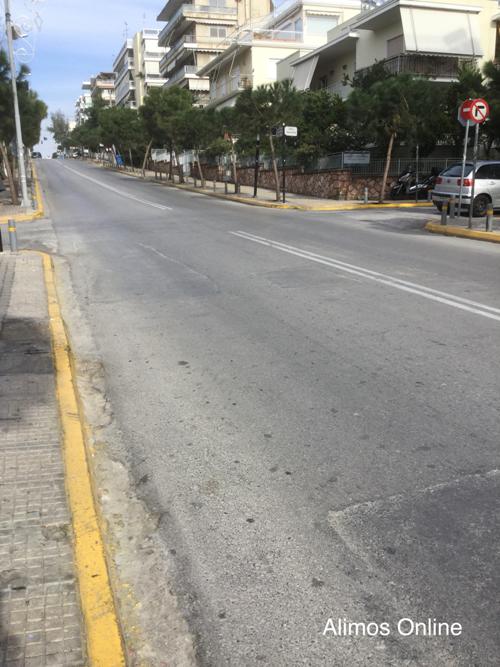 Μία ώρα μετά το τέλος της παρέλασης η Λεωφόρος Καλαμακίου είναι πεντακάθαρη