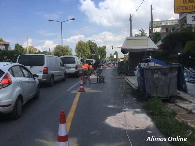 Προβλήματα στην Ποσειδώνος λόγω των έργων για την πεζογέφυρα