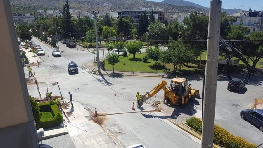 Αργυρούπολη: Ξεκίνησε η κατασκευή κόμβου με φανάρια στην πλατεία Ανεξαρτησίας (πρώην 208)