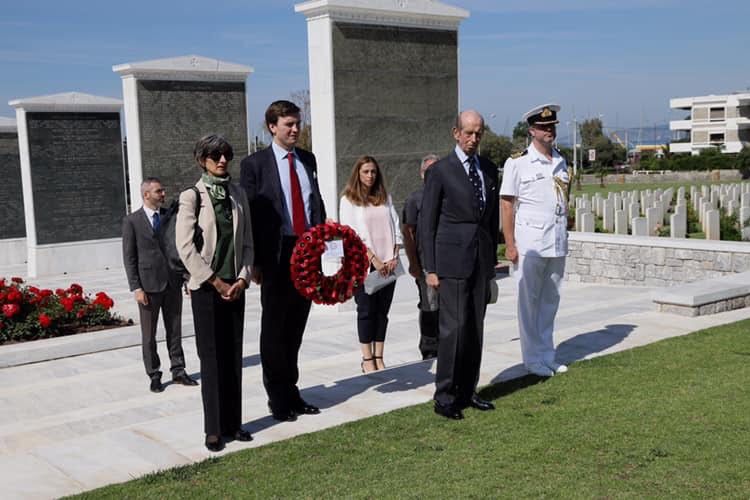 Το Συμμαχικό Κοιμητήριο στον Άλιμο επισκέφθηκε ο Δούκας του Κεντ