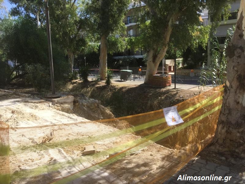 Μικρή πεζογέφυρα κατασκευάζεται στο ρέμα της Αγίου Δημητρίου 