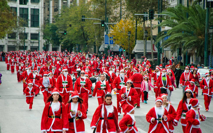 6ο Santa Run: Το κέντρο της Αθήνας θα γεμίσει Αγιοβασίληδες