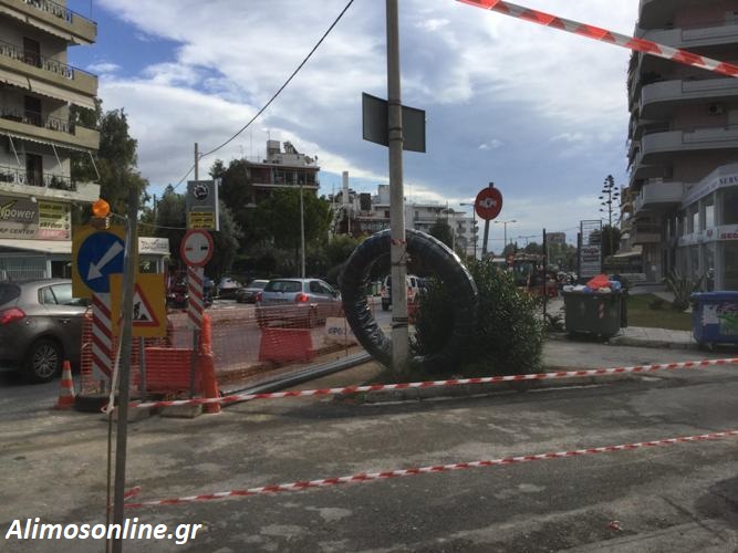 Κλειστή λωρίδα στη λεωφόρο Ελευθερίας