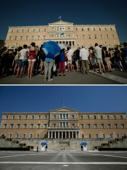 Φωτογραφίες από το κέντρο της Αθήνας πριν και μετά το lockdown