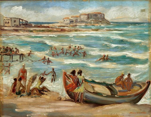 «Αλιμος-Κολυμβητές», το έργο του γνωστού χαράκτη και ζωγράφου Αλέξανδρου Κορογιαννάκη