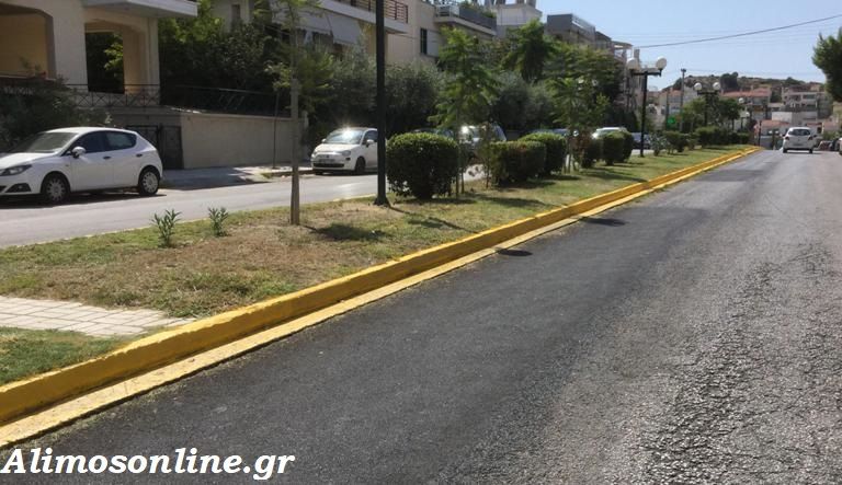 Ξεκίνησε το βάψιμο των νησίδων στη λεωφόρο Ιωνίας