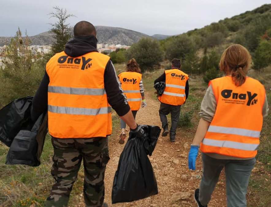 Ο ΣΠΑΥ καθάρισε 60 σημεία στον κεντρικό και νότιο Υμηττό