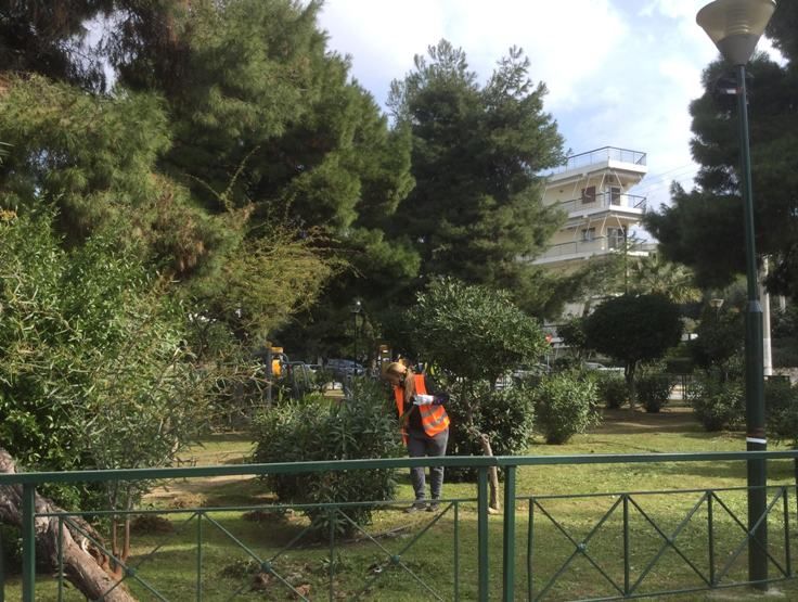 Περιποίηση της πλατείας Καρατζά στο Καλαμάκι