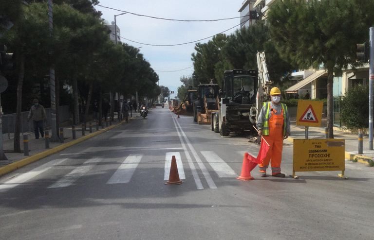 Κλειστό τμήμα της λωφόρου Καλαμακίου