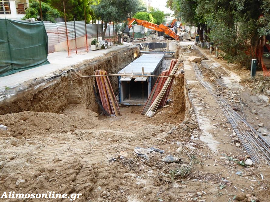 Προχωράει το αντιπλημμυρικό έργο της οδού Κανάρη