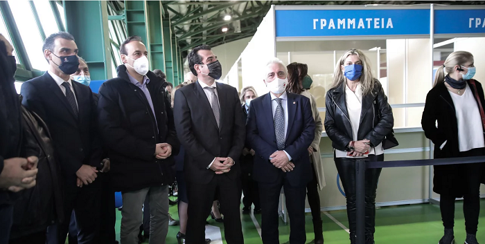 Εγκαινιάστηκε το νέο mega Εμβολιαστικό Κέντρο στη Γλυφάδα 