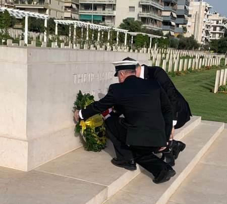 Κατάθεση στεφάνου από τον Πρέσβη της Αυστραλίας για την Anzac Day στο Συμμαχικό Κοιμητήριο