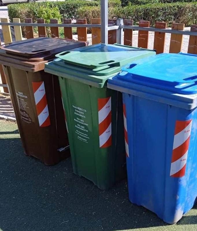 Κάδοι ανακύκλωσης τοποθετούνται στις Παιδικές Χαρές του Αλίμου