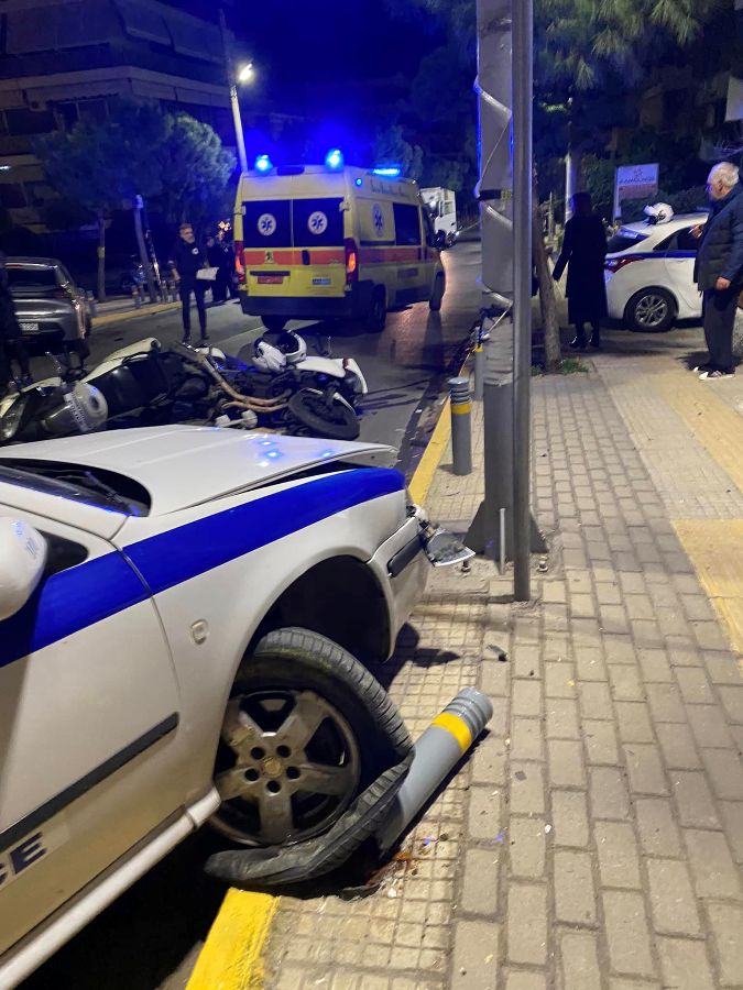 Τροχαίο ατύχημα έγινε τα ξημερώματα στη λεωφόρο Καλαμακίου