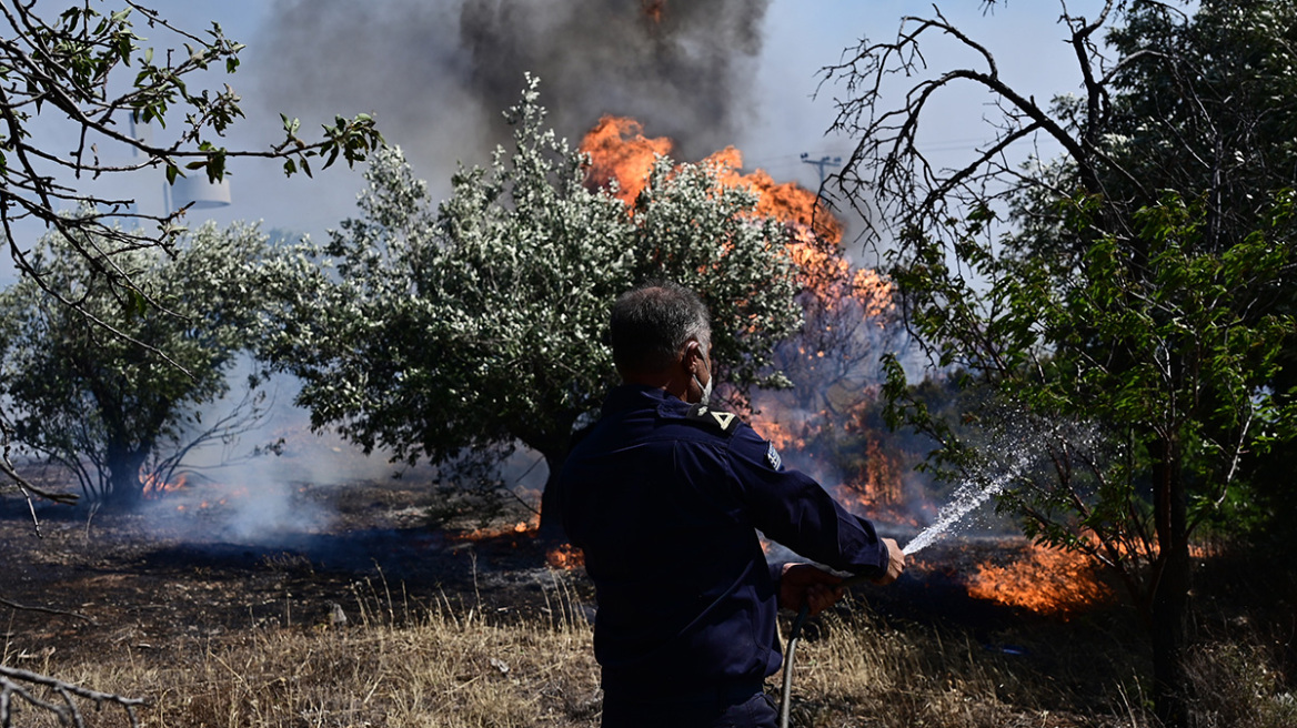 Βελτιωμένη η εικόνα της φωτιάς στη Σαρωνίδα και Λαγονήσι – Φόβος για αναζοπυρώσεις λόγω ισχυρών ανέμων