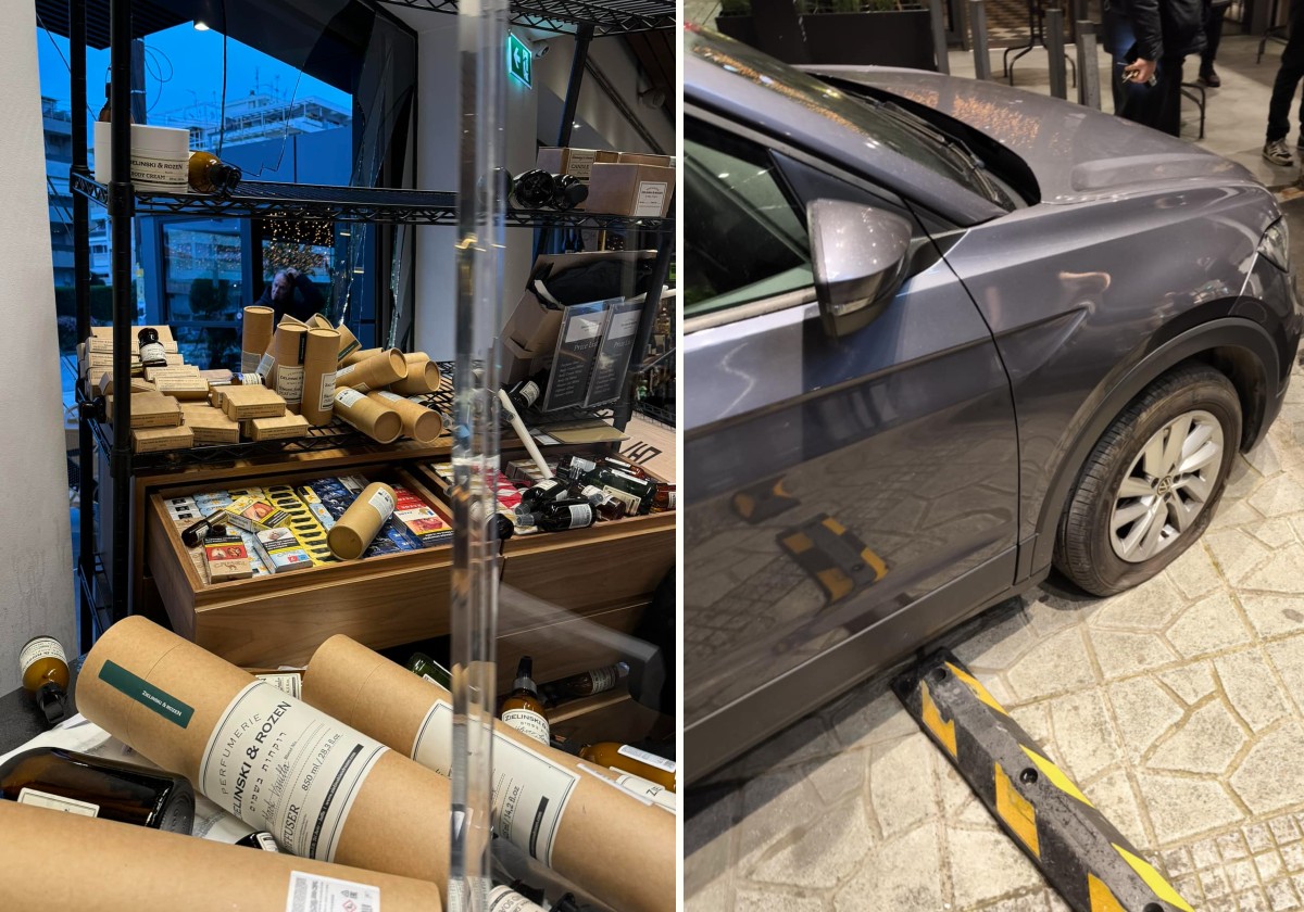 Βούλα: Αυτοκίνητο «έπεσε» σε βιτρίνα καταστήματος