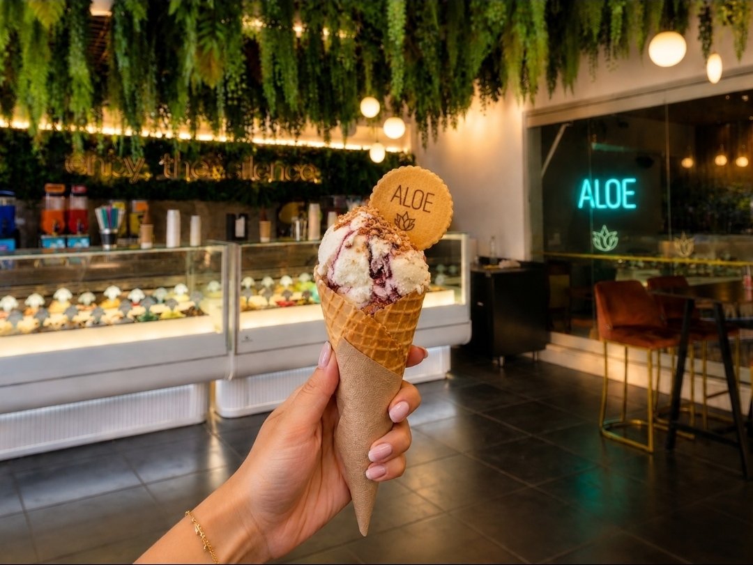 Στην Trattoria Aloe απολαμβάνουμε αγνό xειροποίητο παγωτό